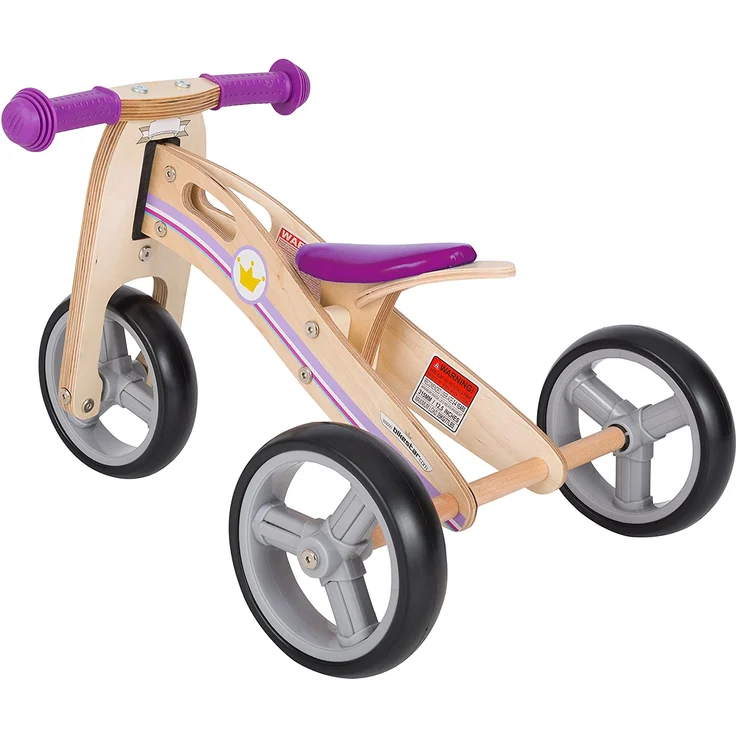 BIKESTAR Mini Kinder Laufrad Holz Lauflernrad mit DREI Rädern für Jungen und Mädchen ab 1 – 1,5 Jahre | 2 in 1 Kinderlaufrad | Kleine Prinzessin | Risikofrei Testen – Bild 6