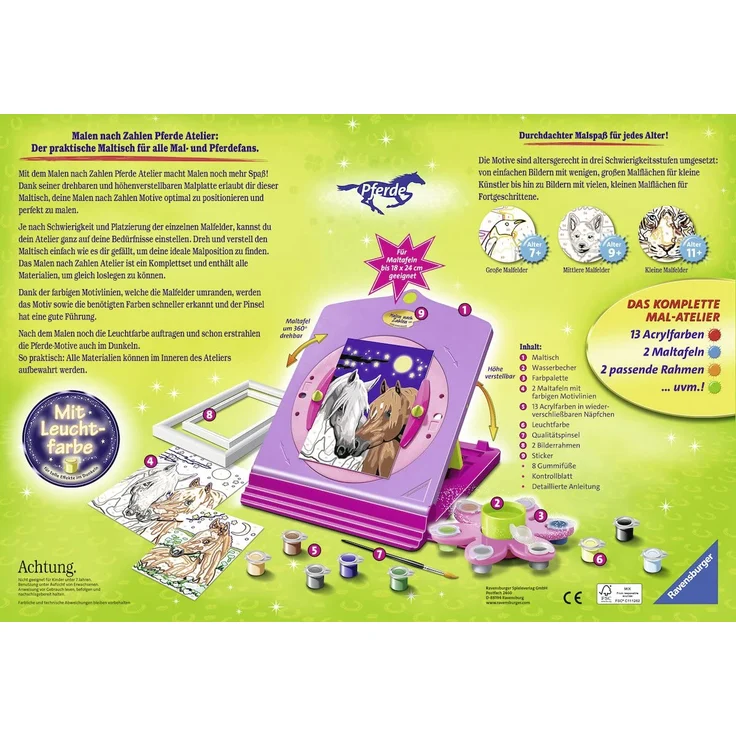Ravensburger Malen nach Zahlen Atelier Pferde - Preisvergleich – Bild 2