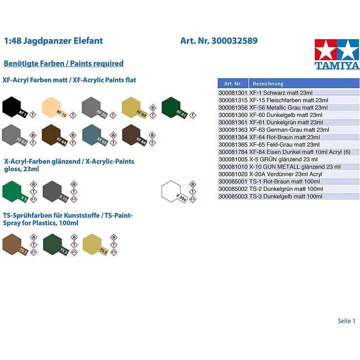 Tamiya 1:48 Jagdpanzer Elefant Plastik Modellbau 300032589 – Bild 3