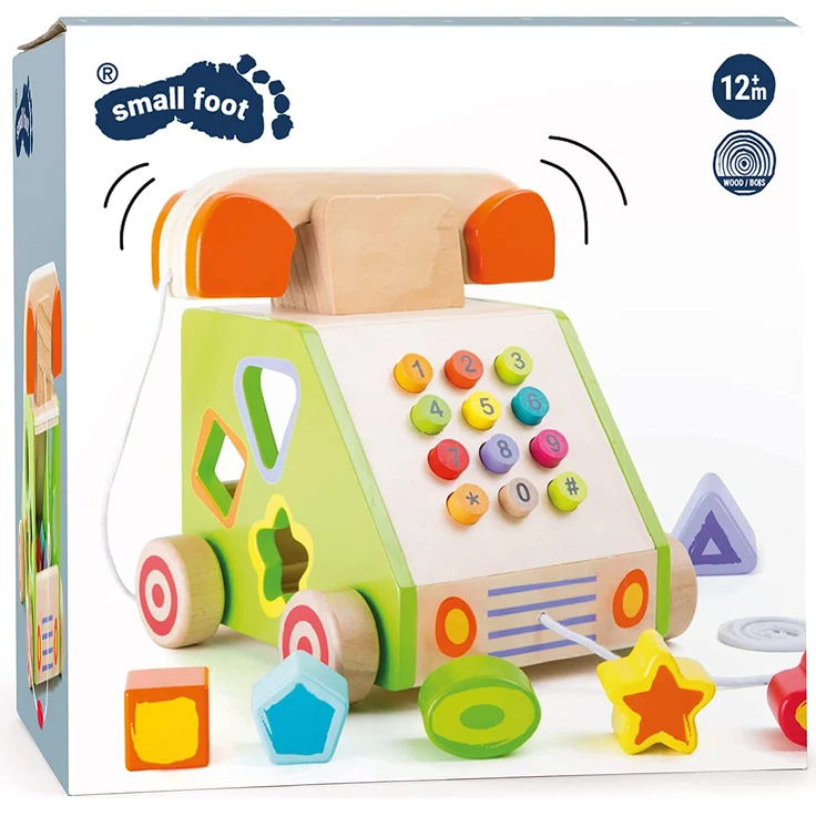 Legler small foot Zieh- und Motorikspielzeug „Telefon“, ab 18 Monate, 10319 – Bild 4