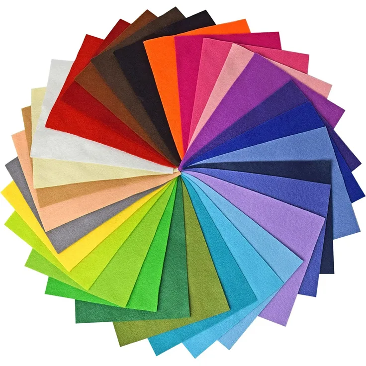 Vaessen Creative Filzstoff, 30 Farben Bastelfilz, 1mm, 15 x 20 cm, Filz zum Nähen, DIY Basteln und Scrapbooking