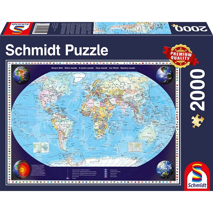 Schmidt Spiele 57041 Unsere Welt, 2000 Teile Puzzle, bunt
