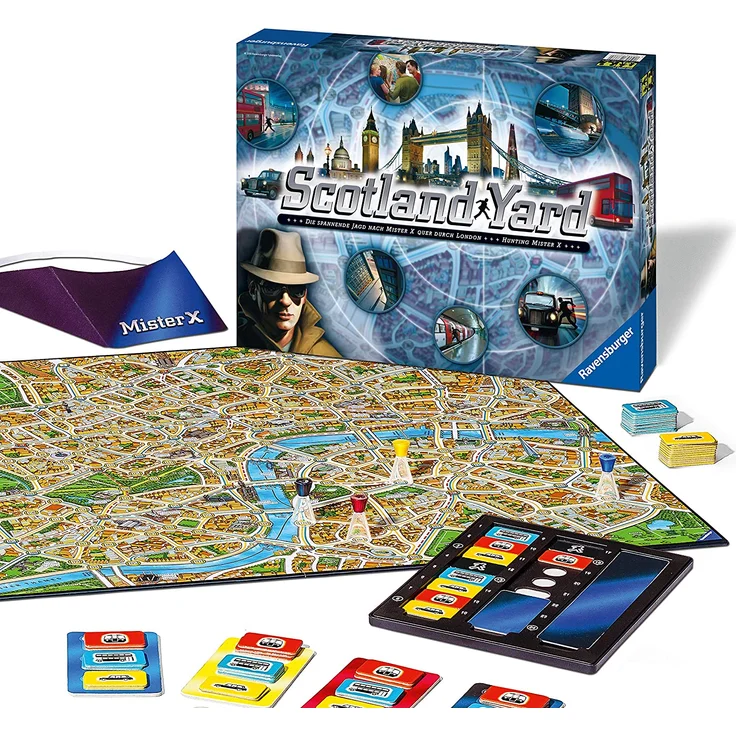Ravensburger Scotland Yard, Brettspiel, Gesellschafts- und Familienspiel, für Kinder und Erwachsene, Spiel des Jahres, für 2-6 Spieler, ab 8 Jahre – Bild 3