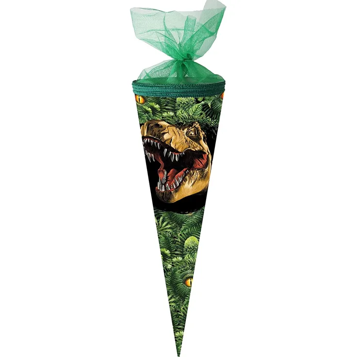 Nestler Schultüte Dino Dschungel, 50cm Rund, Tüll