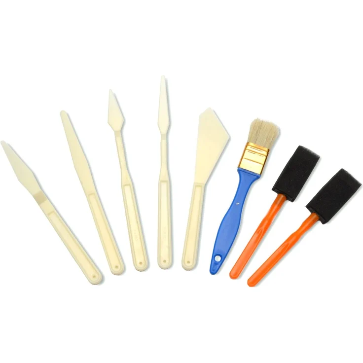 Artina 30er Pinsel-Set - diverse Pinselarten mit Malmessern - ideal für alle Bereiche der Kunst und Malerei – Bild 3