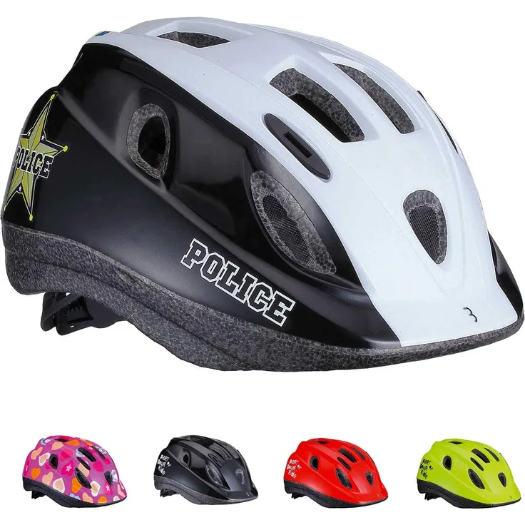 BBB Cycling -Youth Kinder Fahrradhelm Boogy BHE-37, Glänzend Schwarz M (52-56 cm)