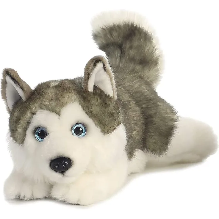 Aurora, 26263, MiYoni Husky liegend, 28cm, Plüschtier, grau