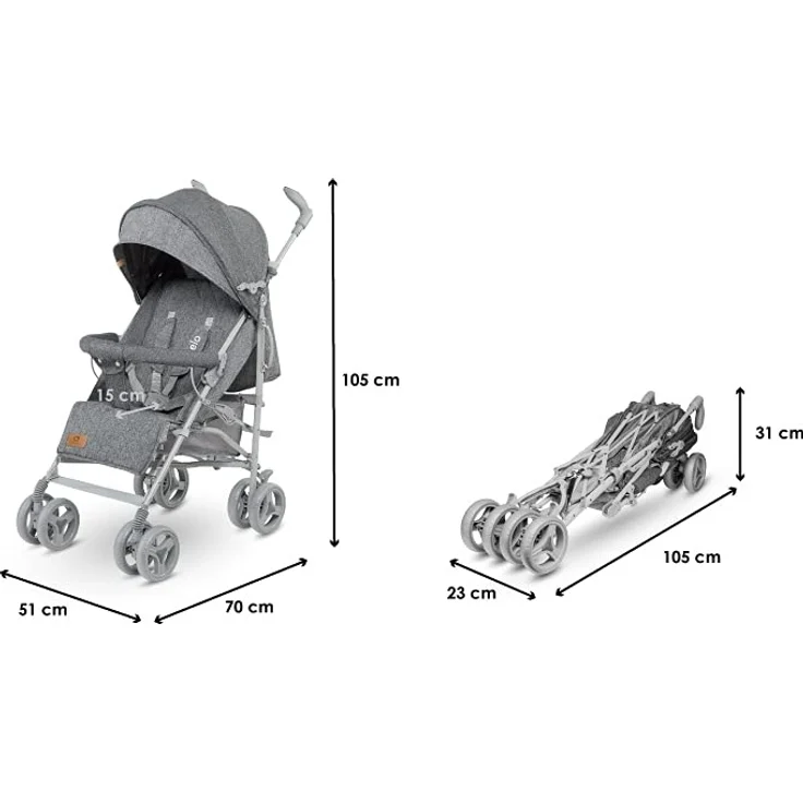Lionelo 'Irma' Kinderwagen Grey – Bild 3