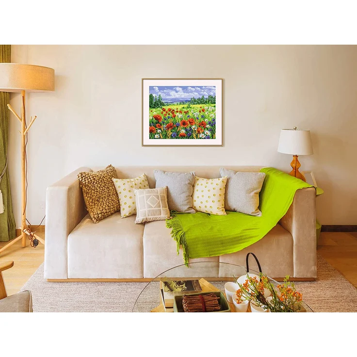 Schipper 609130824 Malen nach Zahlen, Blumenwiese - Bilder malen für Erwachsene, inklusive Pinsel und Acrylfarben, 40 x 50 cm – Bild 5