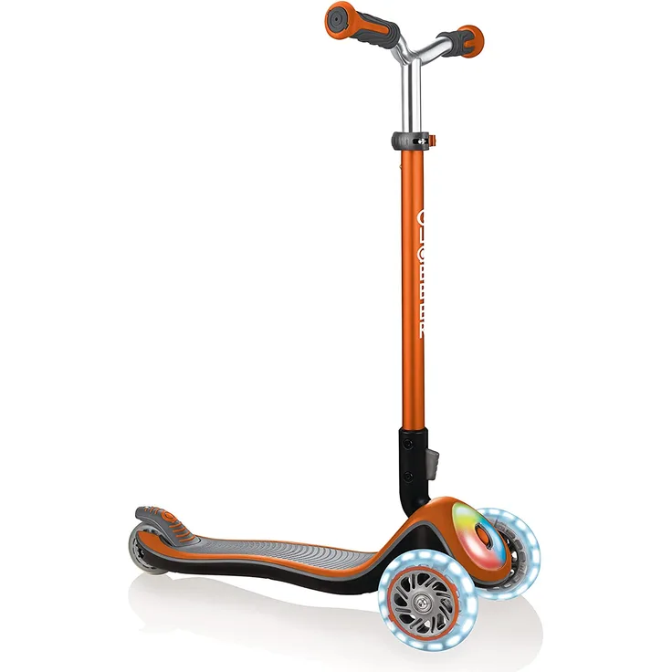 Scooter Globber Elite Prime kupfer mit Leuchtrollen u. Leuchtdeck