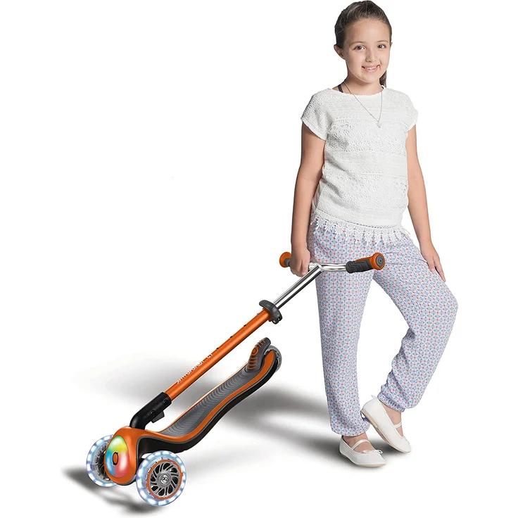 Scooter Globber Elite Prime kupfer mit Leuchtrollen u. Leuchtdeck – Bild 8