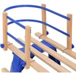 Rückenlehne für Schlitten Blau Sperrholz