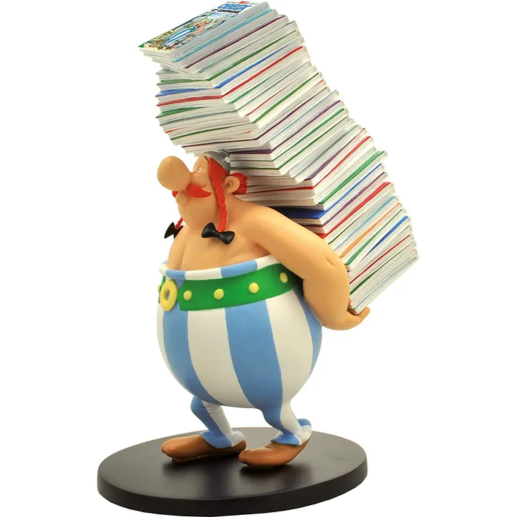 Asterix & Obelix - "Obelix sitzt auf Bücherstapel"