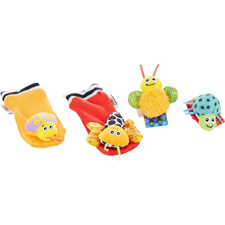 Lamaze Lernspielzeug Baby 'Handgelenkrassel und Füßefinder' mehrfarbig - hochwertiges Babyspielzeug - Rasselsocken Baby fördern die Motorik Ihres Kindes - ab 0 Monate, bunt, LC27634