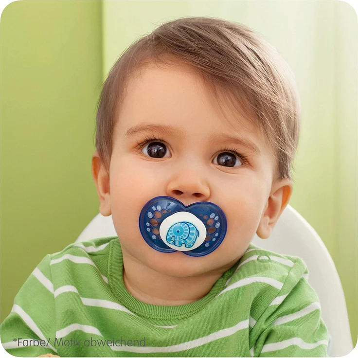 MAM Original Silikon Schnuller im 2er-Set, besonders sanfter Schnuller, Baby Schnuller aus speziellem MAM SkinSoft Silikon mit Schnullerbox, 16+ Monate, grau – Bild 5