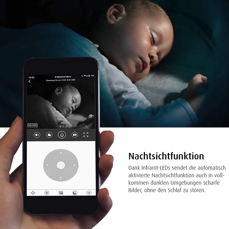 Reer Wi-Fi Babyphonekamera, IP BABYCAM MOVE – Bild 5