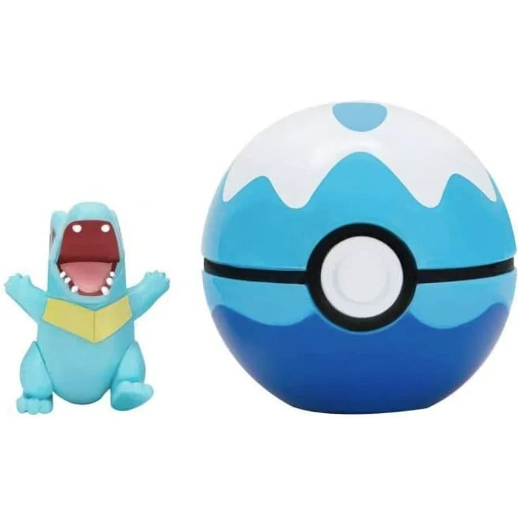 Pokémon PKW2651 - Clip and Go Pokéball - Karnimani & Tauchball, offizieller Pokéball mit beweglicher 5 cm Figur – Bild 2