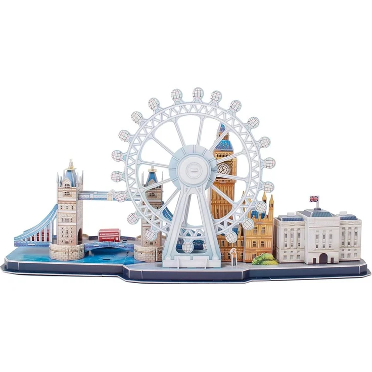 Revell 3D Puzzle 00140 Skyline mit Buckingham Palace, London-Eye, Tower Bridge und Big Ben Die Welt in 3D entdecken, Bastelspass für Jung und Alt, farbig – Bild 4