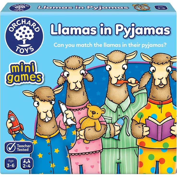 Orchard Toys Lamas in Schlafanzug Reise Spiel