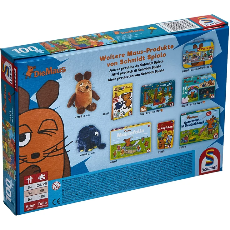 Schmidt Spiele Puzzle 56313 Die Maus, Im Dschungel, 100 Teile Kinderpuzzle, bunt – Bild 2