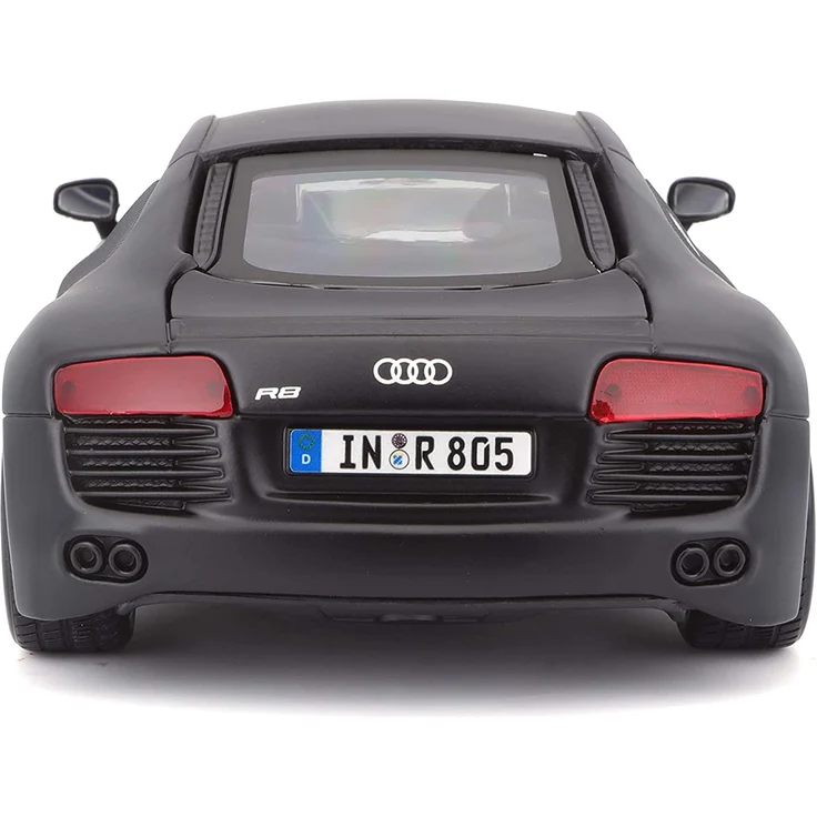 Maisto Audi R8: Originalgetreues Modellauto mit Türen und Kofferraum zum Öffnen,Maßstab 1:24, Fertigmodell, 20 cm, schwarz (531281M) – Bild 3