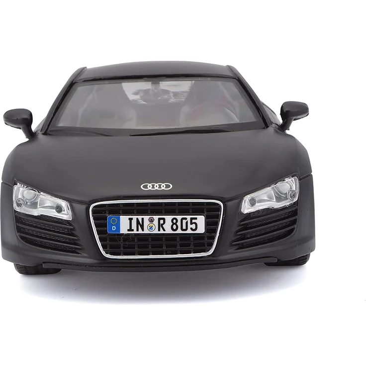 Maisto Audi R8: Originalgetreues Modellauto mit Türen und Kofferraum zum Öffnen,Maßstab 1:24, Fertigmodell, 20 cm, schwarz (531281M) – Bild 2