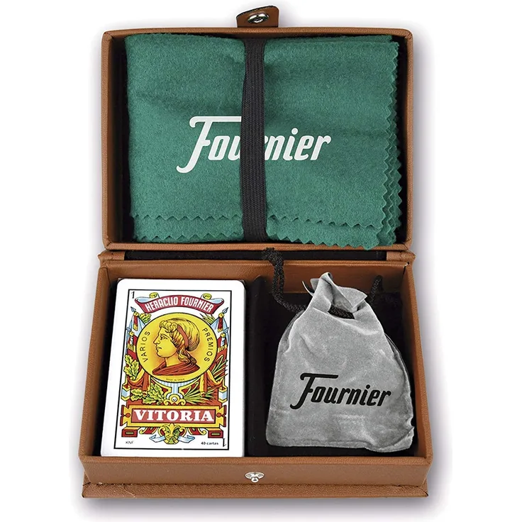 Fournier F31023 – Mus in Etui aus Kunstleder, Set-Set, Braun