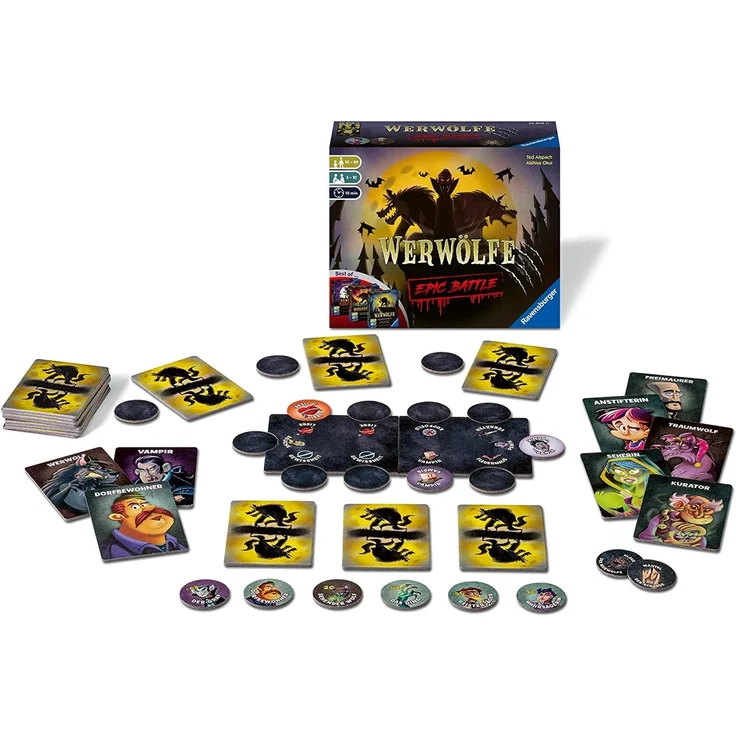 Ravensburger 26858 - Werwölfe - Epic Battle, Best-of der Spielereihe für 3-10 Spieler, Gesellschaftsspiel ab 10 , Partyspiel – Bild 7