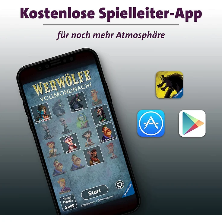 Ravensburger 26858 - Werwölfe - Epic Battle, Best-of der Spielereihe für 3-10 Spieler, Gesellschaftsspiel ab 10 , Partyspiel – Bild 5