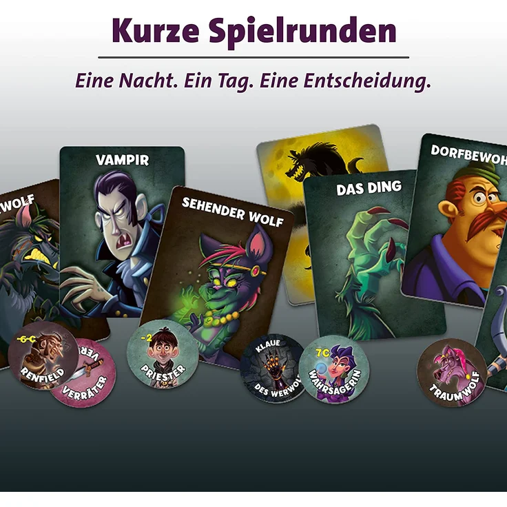 Ravensburger 26858 - Werwölfe - Epic Battle, Best-of der Spielereihe für 3-10 Spieler, Gesellschaftsspiel ab 10 , Partyspiel – Bild 4