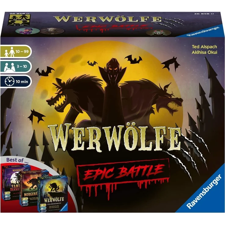 Ravensburger 26858 - Werwölfe - Epic Battle, Best-of der Spielereihe für 3-10 Spieler, Gesellschaftsspiel ab 10 , Partyspiel – Bild 2