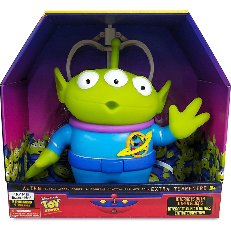Disney Store Interaktive sprechende Actionfigur Außerirdischer aus Toy Story, 25,5 cm / 10", mit 7 englischen Sätzen, interagiert nur mit Anderen Außerirdischen, mit beweglichen Teilen, ab 3 Jahren – Bild 1