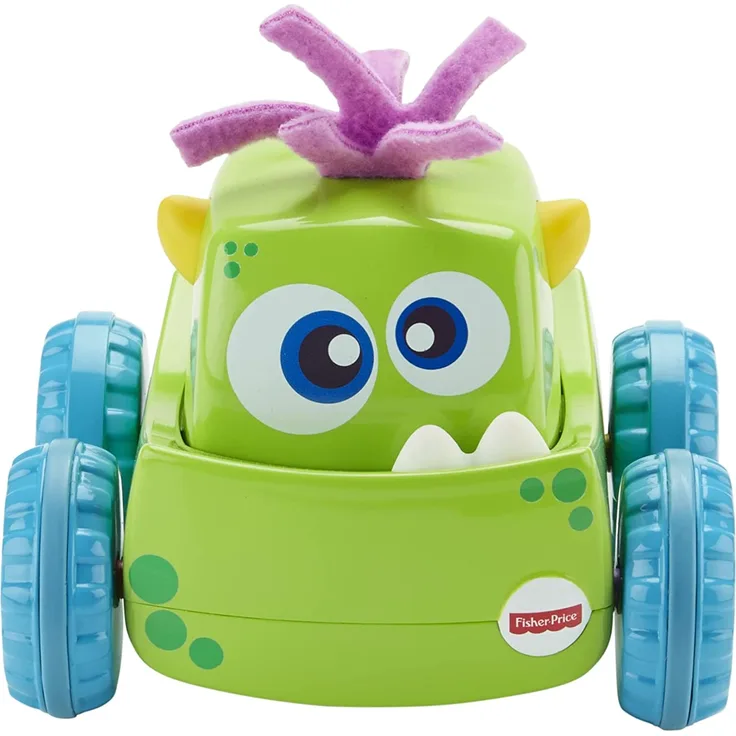 Fisher-Price grüner Monster-Truck mit Rollbewegung für Kleinkinder