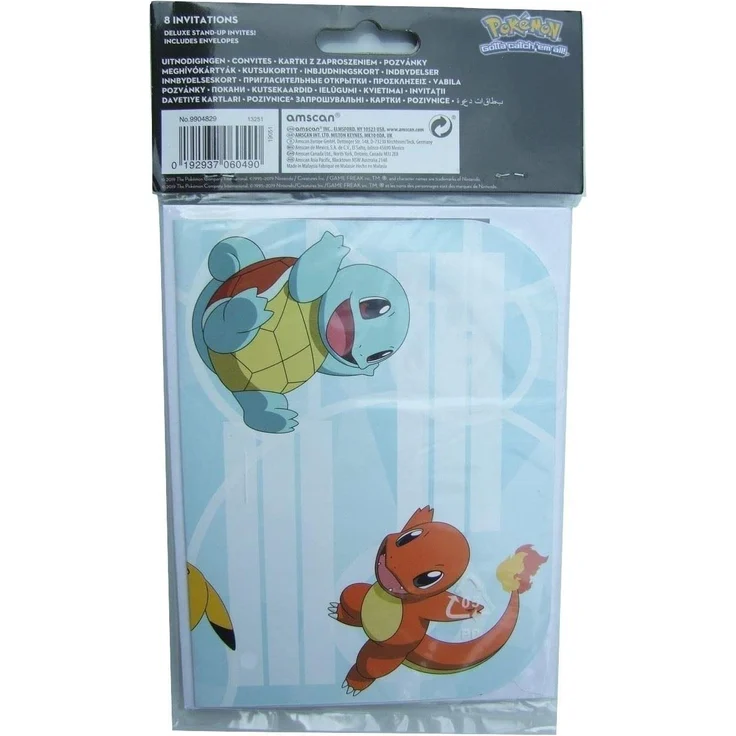 amscan 9904829 Pokemon Einladungskarten mit 8 Umschlägen – Bild 4