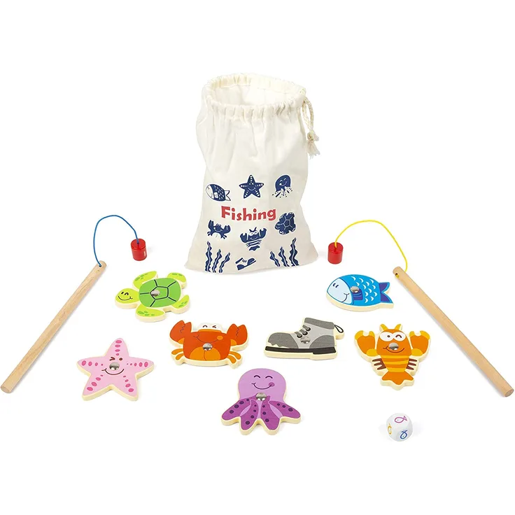 Legler 11366 Reisespiel "Fische angeln" Holz