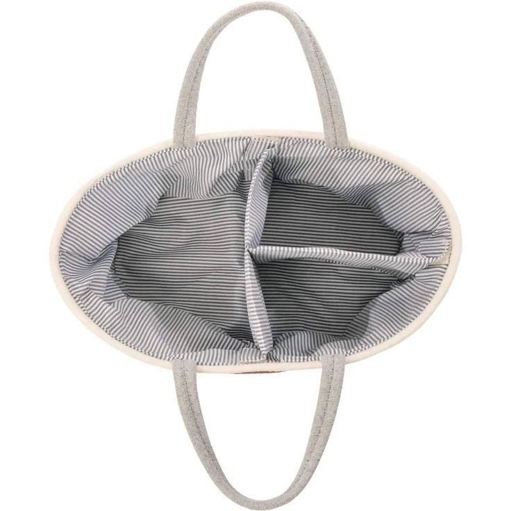 Baby Wickel-Organizer; Windelkorb Babykorb Wickel-Tasche für Windeln & Wickel-Utensilien, tragbare Einkaufstasche Shopper Windel Aufbewahrungskorb aus 100% Baumwoll-Leinen – Bild 5