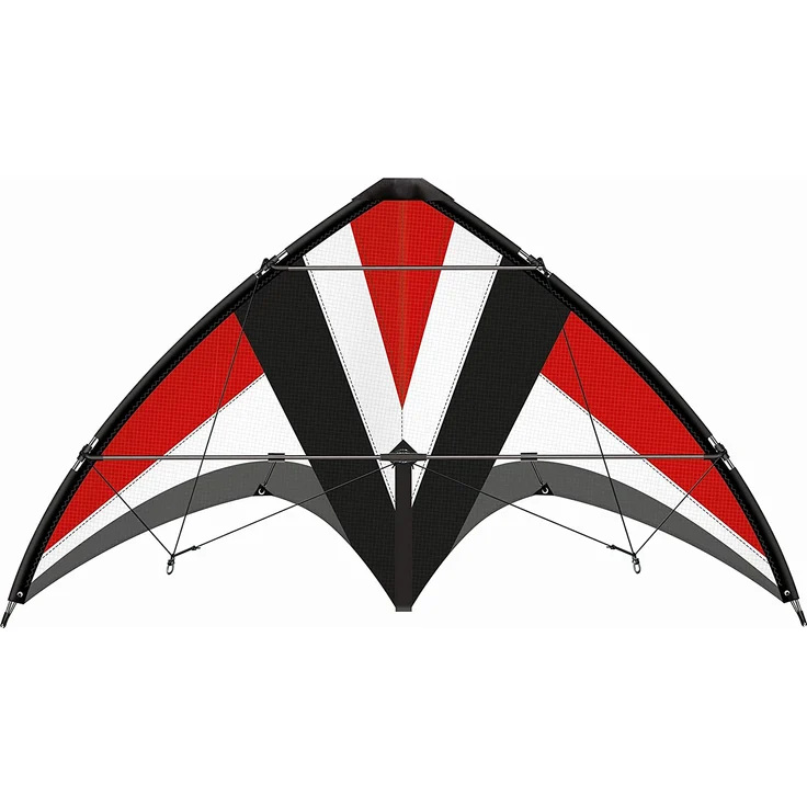 Paul Günther 1031 - Sportlenkdrachen Whisper 125 GX, Drachen für Anfänger, Segel aus reißfestem Ripstop-Polyester, robuste Fiberglasstäbe, mit Lenkspulen und Schnur, ca. 125 x 54 cm groß – Bild 1
