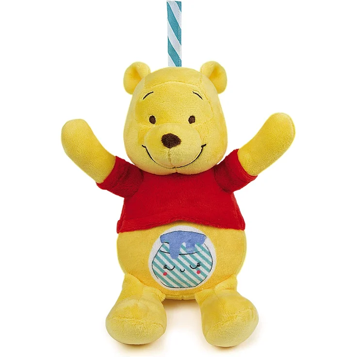 Clementoni 17275 Disney Baby – Winnie Puuh Leucht-Plüsch, Kuscheltier für Kleinkinder & Säuglinge, Stofftier mit Licht und Musik, Einschlafhilfe für Kinder – Bild 1