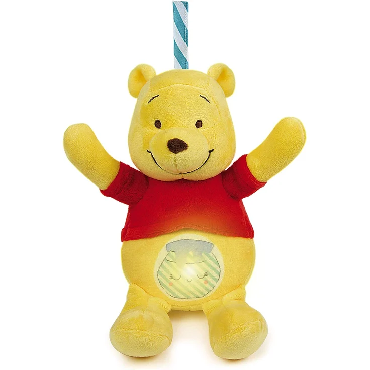 Clementoni 17275 Disney Baby – Winnie Puuh Leucht-Plüsch, Kuscheltier für Kleinkinder & Säuglinge, Stofftier mit Licht und Musik, Einschlafhilfe für Kinder – Bild 4