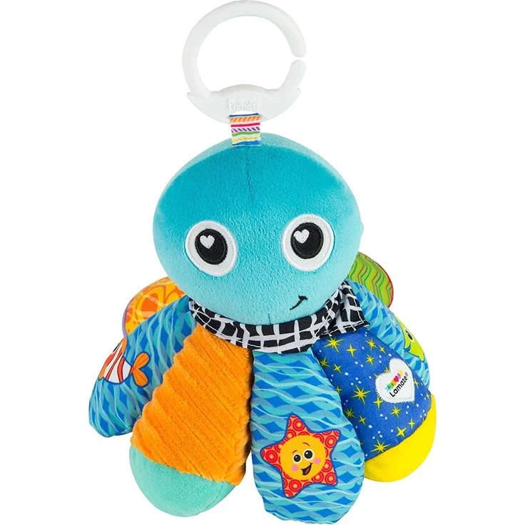 Lamaze Baby Spielzeug "Sam, der Oktopus" Clip & Go, das hochwertige Kleinkindspielzeug. Der quietschbunte Greifling fördert die Motorik und ist das perfekte Kinderwagenspielzeug und Kuscheltier - Preisvergleich – Bild 2