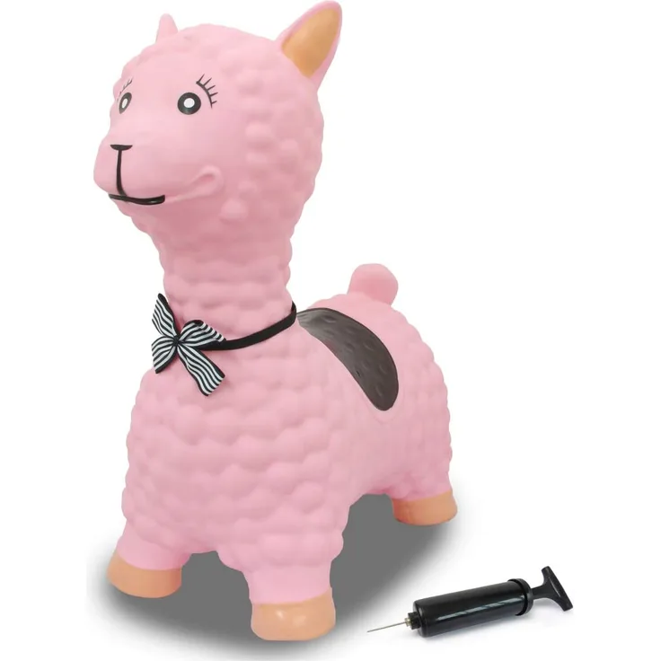 Jamara Hüpftier Lama rosa mit Pumpe - bis 50 kg