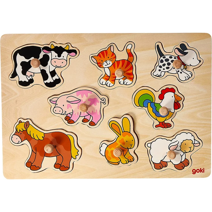 Goki 57873 - Steckpuzzle - Bauernhof VII – Bild 1