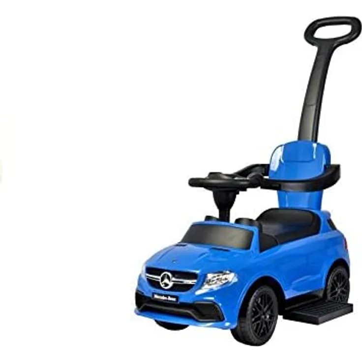 LEANToys Rutscherfahrzeug Mercedes mit Schiebestange Blau