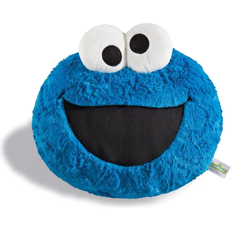 NICI 41976 - Kissen, Krümelmonster aus der Sesamstraße, Plüsch, 24 x 28 cm