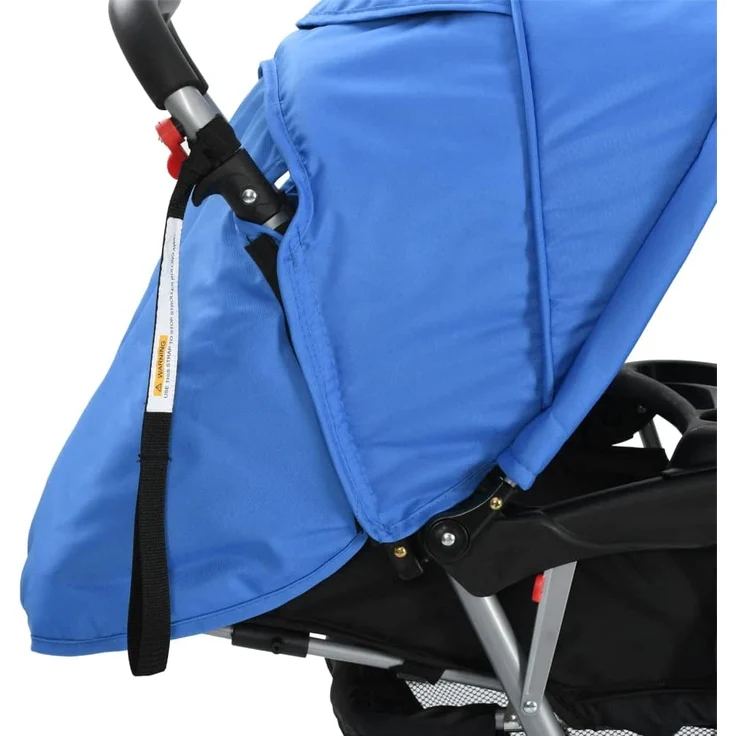 vidaXL Geschwisterwagen Stahl Zwillingswagen Kinderwagen Buggy Zwillingsbuggy – Bild 7
