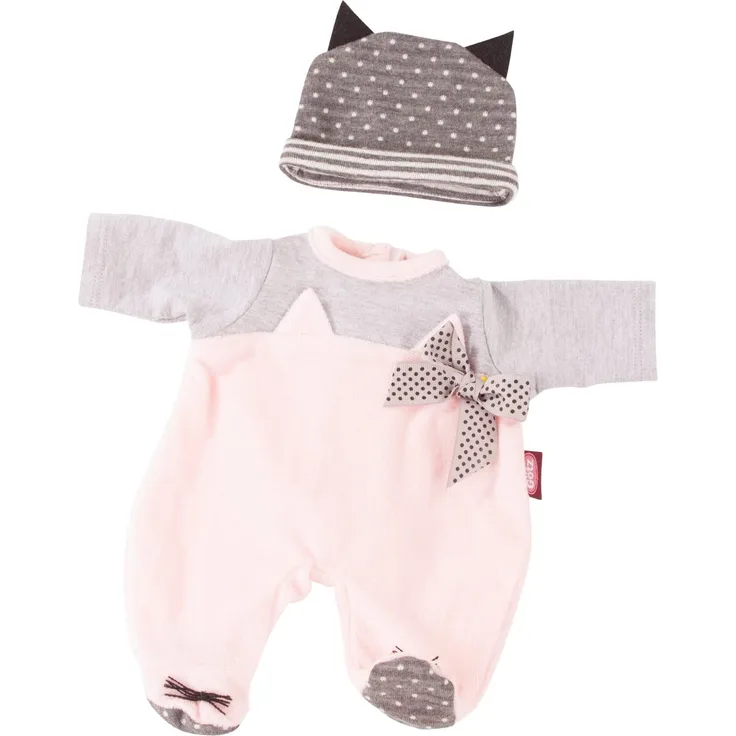 Götz 3402838 Kombination Cosy Cat - Puppenbekleidung Gr. M - 2-teiliges Bekleidungs- und Zubehörset für Babypuppen von 42 - 46 cm