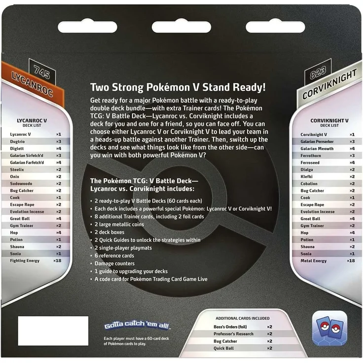Pokemon TCG: Lycanroc V VS Corviknight V Battle Deck Bundle - ready to play – Bild 4