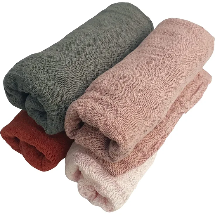 Pippi Mullwindeln 4er Pack (ziegelrot/smoky rose)
