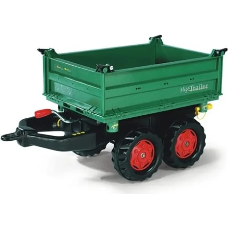 Rolly Toys rollyMega Trailer (für Kinder von 3 - 10 Jahre, Zweiachsanhänger, Dreiseitenkipper, mit Heckkupplung) 122202 – Bild 1