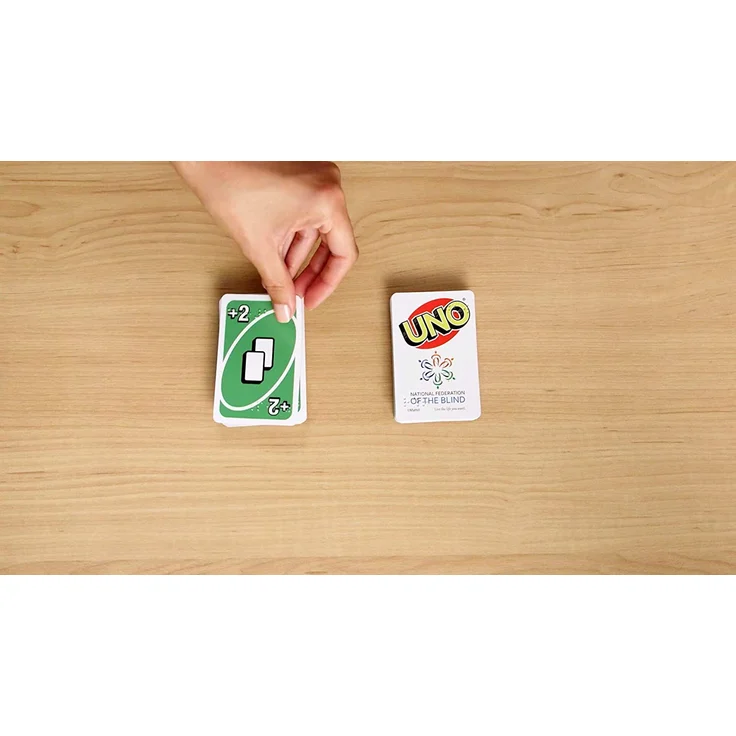 Mattel Games GPG06 - UNO Braille Kartenspiel und Gesellschaftspiel, Kartenspiele für die ganze Familie, für Blinde und sehbehinderte Personen, ab 7 Jahren – Bild 3